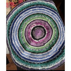Durable Handmade "T-shirt" Rug Crocheted, Upcycled Shirts. Decor, Reading, Play